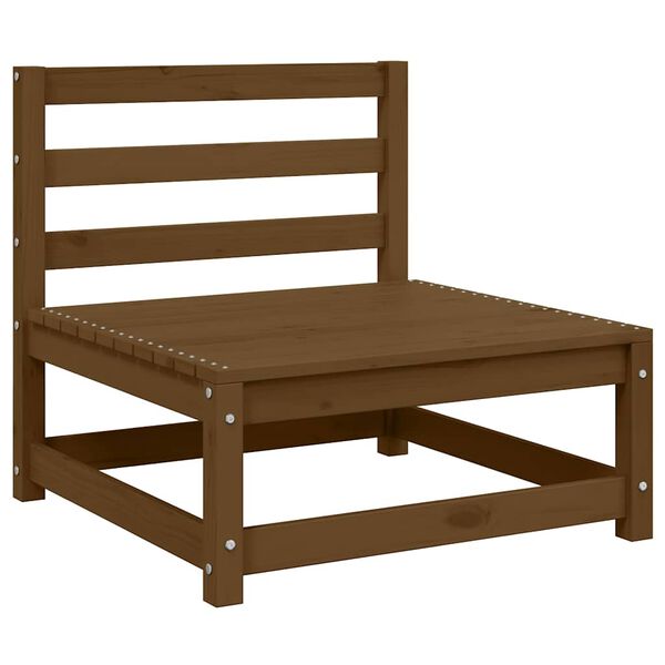 vidaXL 3-delige Loungeset massief grenenhout honingbruin