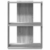 vidaXL Boekenkast 3-laags 60x30x80 cm bewerkt hout grijs sonoma eiken