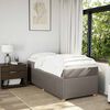 vidaXL Boxspring met matras stof taupe 100x200 cm