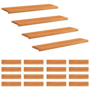 vidaXL Trapmatten 20 st Licht Bruin 120 x 30 x 2 cm Massief beukenhout