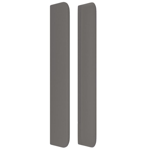 vidaXL Hoofdbord met randen 183x16x118/128 cm kunstleer grijs