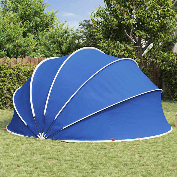 vidaXL Pooldome Blauw 430 x 430 x 210 cm 185T polyester met PU-coating
