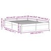 vidaXL Bedframe massief hout grijs 135x190 cm