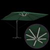 vidaXL Cantilever Roma parasol Groen en Zwart 352 x 251 x 265 cm