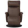 vidaXL Fauteuil verstelbaar met voetensteun kunstleer bruin