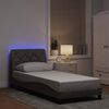 vidaXL Bedframe met LED zonder matras 80x200 cm stof taupe