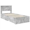 vidaXL Bedframe met hoofdeinde Beton Grijs 100 x 200 cm Bewerkt hout