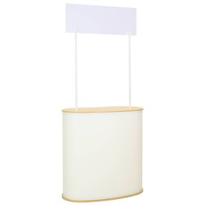vidaXL Beursbalie Lichtbruin en wit 90 x 48 x 200 cm