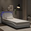 vidaXL Bedframe met LED zonder matras "Zadar" wit 90x200 cm