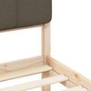 vidaXL Bedframe met Gevoerd Hoofdgedeelte Taupe 120 x 200 cm