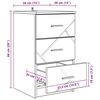 vidaXL Nachtkastje met lade Wit 38 x 38 x 66 cm Bewerkt hout