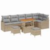 vidaXL Tuinbankenset 9 st Beige poly rattan