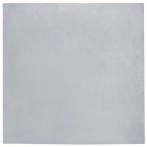vidaXL Nep Konijnenbont Tapijt Olite Grijs 120 x 120 cm Polyester