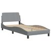 vidaXL Bedframe zonder matras "Hvar" 90x190 cm stof lichtgrijs