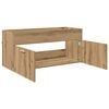 vidaXL Wastafelkast met opslag met de deur Artisan Eiken Bewerkt hout