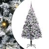 vidaXL Kunstkerstboom Wit 210 cm PVC en Staal en Kunststof