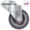 vidaXL 32 st Zwenkwielen met boutgaten 50 mm