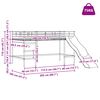 vidaXL Kinder loft bedframe met glijbaan Wit en Antraciet