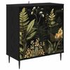vidaXL Dressoir RHENEN Zwart eiken 69 x 33 x 76 cm Bewerkt hout