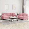 vidaXL 2-delige Loungeset met kussens fluweel roze