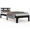 vidaXL Bedframe massief hout zwart 100x200 cm