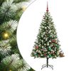 vidaXL Kunstmatige Scharnierende Kerstboom met Bedekte Sneeuw Warmwit