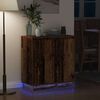 vidaXL LED Sideboard met plank Oudhout 71 x 34,5 x 75 cm Bewerkt hout