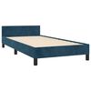 vidaXL Bedframe zonder matras 100x200 cm fluweel donkerblauw