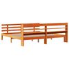 vidaXL Bedframe met hoofdbord massief grenenhout wasbruin 180x200 cm