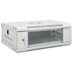 vidaXL Netwerk kabinet met opslag Grey 530 x 400 x 210 mm Staal