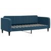 vidaXL Slaapbank met onderschuifbed en lades 80x200 cm fluweel blauw