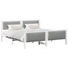 vidaXL Bedframe Wit en lichtgrijs 180 x 200 cm Massief grenenhout