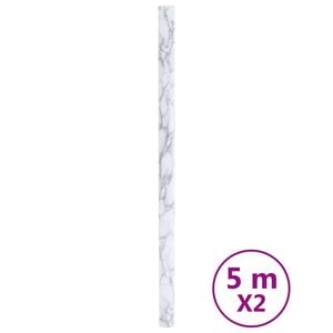 vidaXL Meubelfolies zelfklevend 90x500 cm PVC marmerwit