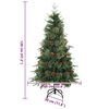 vidaXL Kunstmatige Inklapbare Kerstboom Groen 120 cm PVC, PE en Staal