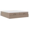 vidaXL Ottoman bed met matrassen 200x200cm kunstleer cappuccinokleurig