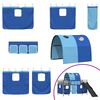 vidaXL Loftbed voor Kids Zwart en Blauw 99,5 x 200 cm Metaal