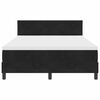 vidaXL Boxspringbed met matras Zwart 140 x 200 cm Fluweel