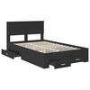 vidaXL Bedframe met hoofdeinde Zwart 120 x 190 cm Bewerkt hout