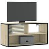 vidaXL Tv-meubel 80x31x39,5 cm bewerkt hout metaal sonoma eikenkleurig