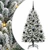 vidaXL Kunstkerstboom met 150 LED Groen en Wit 120 cm PVC en Metaal