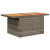 vidaXL 10-delige Loungeset met kussens poly rattan acacia grijs