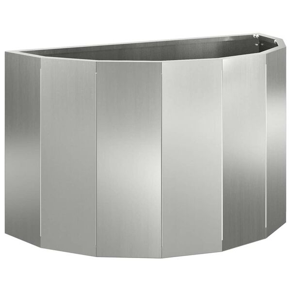 vidaXL Plantenbak Zilver 60 x 30 x 35 cm Gegalvaniseerd staal