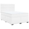 vidaXL Boxspring met matras kunstleer wit 140x190 cm