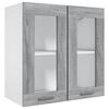 vidaXL Vitrinekast hangend Lyon 60x31x60 cm bewerkt hout grijs sonoma eiken