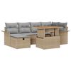vidaXL Tuinbankenset 7 st Beige poly rattan