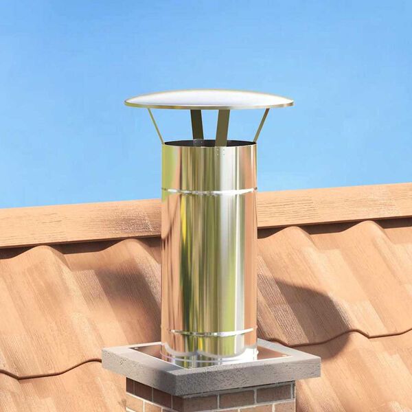 vidaXL Schouw Verlenging Zilver 35 x 35 x 65 cm Roestvrij staal