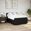 vidaXL Boxspring met matras stof zwart 160x200 cm