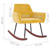 vidaXL Schommelstoel fluweel geel