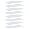 vidaXL Wandschappen 8 st 80x30x1,5 cm spaanplaat hoogglans wit