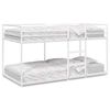 vidaXL Stapelbed zonder matras 100x190 cm staal wit